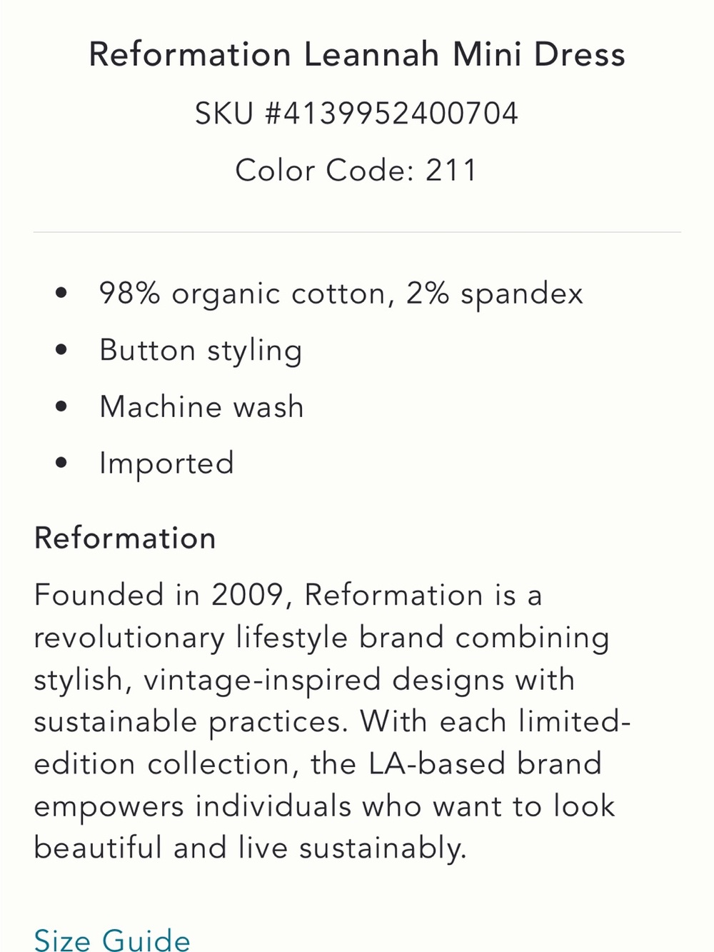 Reformation Ivory Combo Floral Smocked Mini Dress - Picture 2 of 8